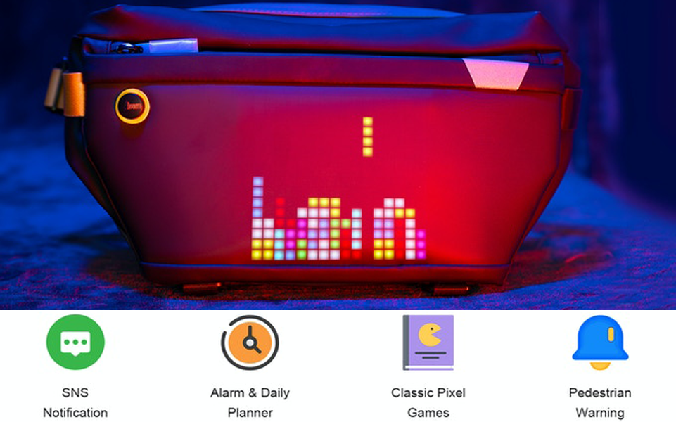 Túi đeo chéo màn hình LED Divoom Pixoo Sling Bag độc đáo, cá tính