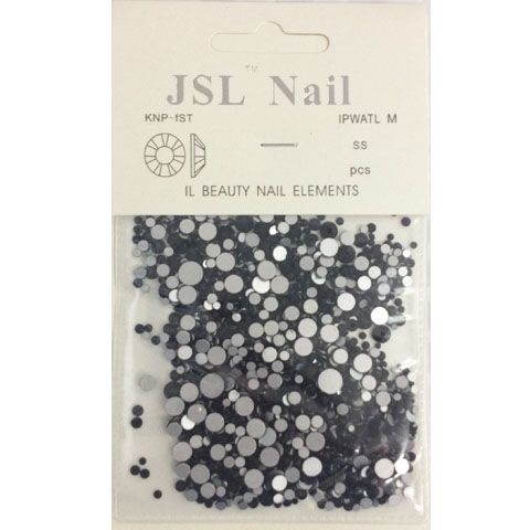 Đá đính Nail round đủ size Đen