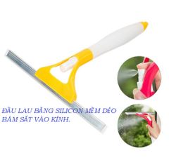 Cây lau kính cầm tay có thân kèm bình xịt 30 x 25cm - Cây lau kính đa năng 2 in 1