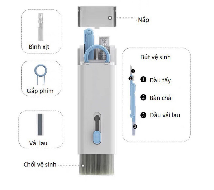 Kit de Limpieza 8 en 1: Tu Solución Completa para la Tecnología - Kit de limpieza 8 en 1