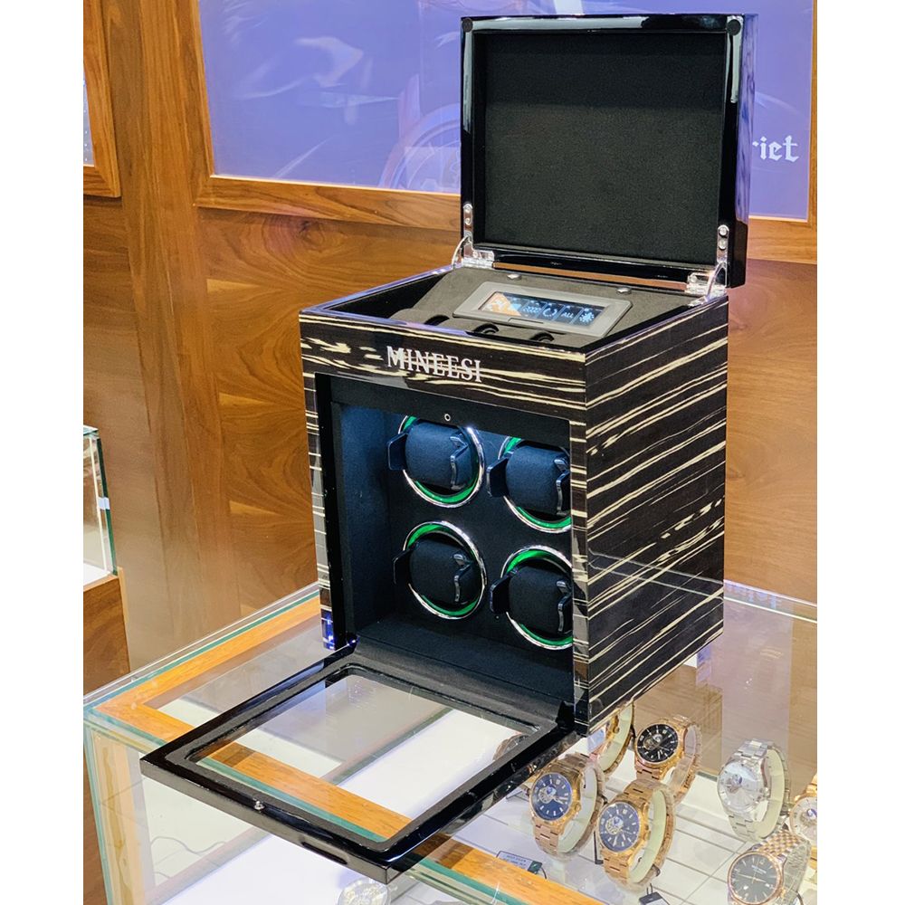 Hộp đồng hồ cơ tự xoay MINEESI 4 Xoay 4 Tĩnh