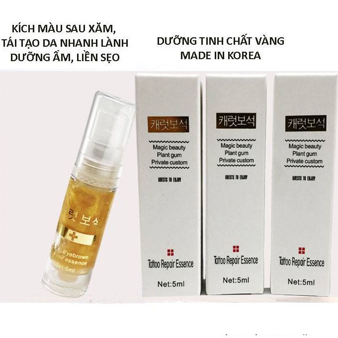 Dưỡng xăm Môi mày Hàn quốc tinh chất vàng Collagen 5ml