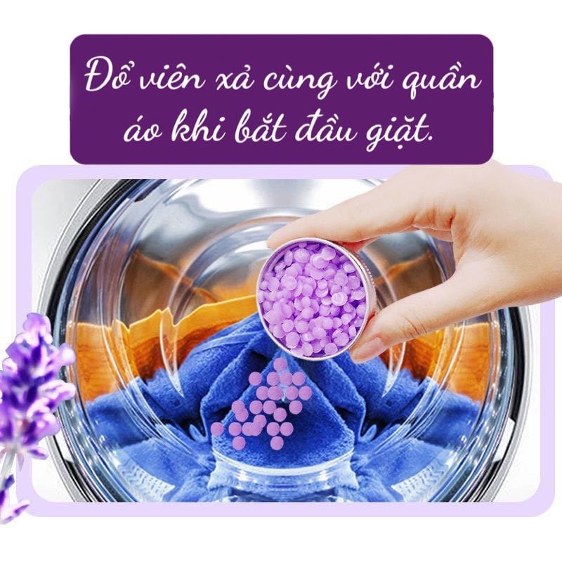 Hạt xả thơm quần áo máy giặt hũ 110g