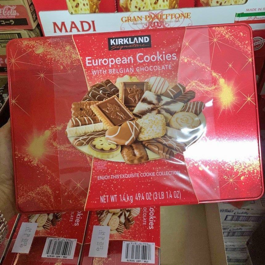 Bánh quy phủ socola Kirkland Signature European Cookies With Belgian Chocolate 1.4kg