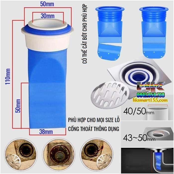 Ống silicon chặn mùi hôi cống