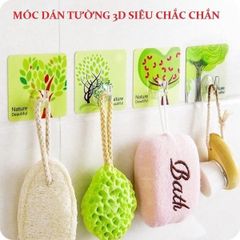 Móc dán tường 3D nhiều màu 7.5x7.5cm dính chắc chịu lực tốt