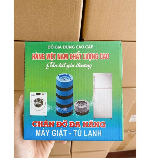 Hộp 4 Chân đỡ chống rung máy giặt - Chân đế kê máy giặt tủ lạnh