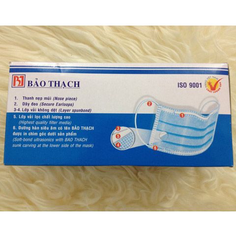 Khấu trang 3 lớp Bảo thạch ( 1 hộp 50 cái )