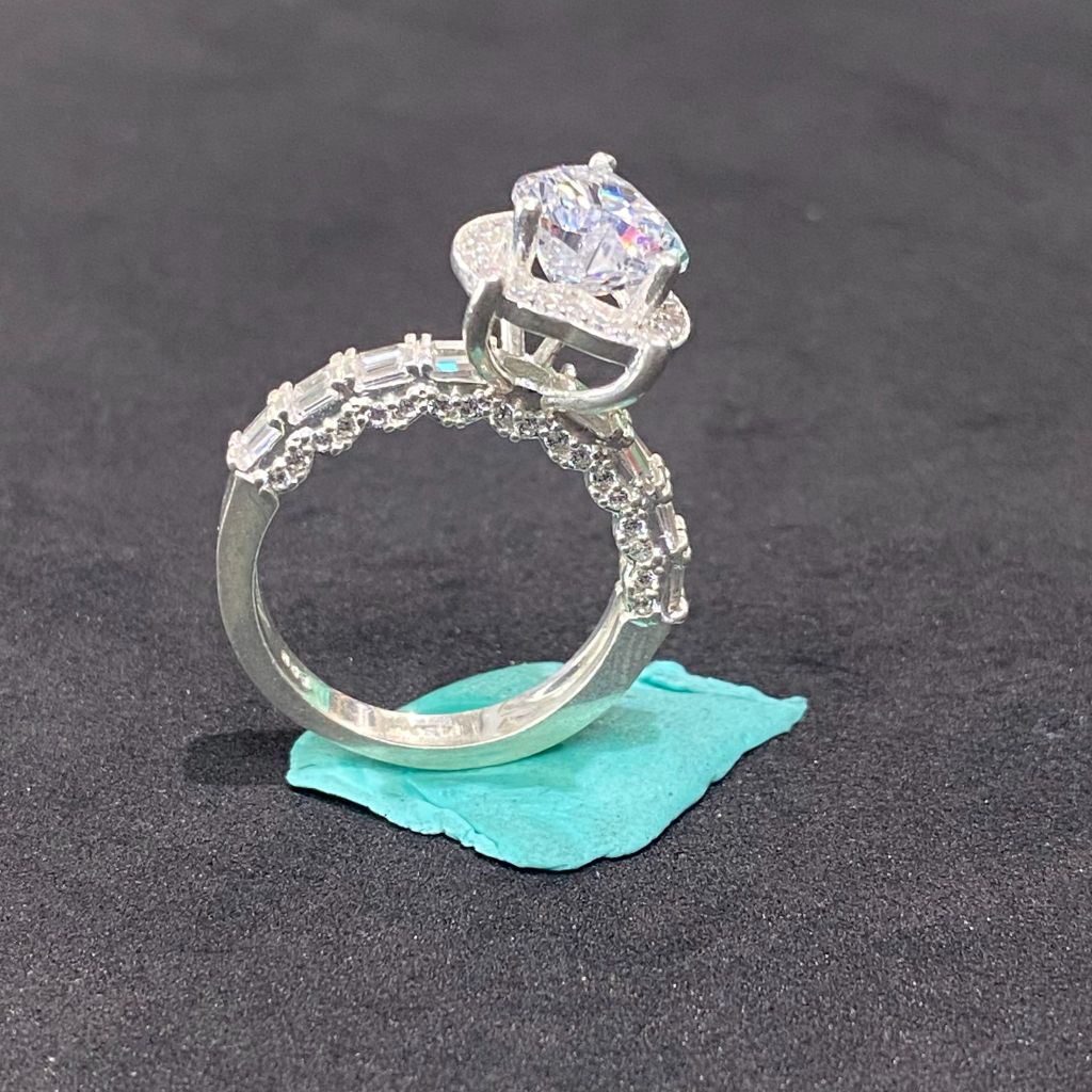 Nhẫn bạc nữ tim 8 li số 23