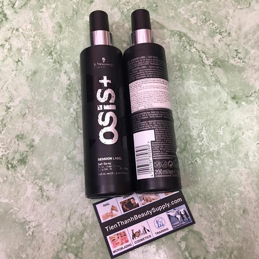 Chai 200ml Keo xịt giữ nếp và làm phồng tóc OSIS + SESSION LABEL SALT SPRAY