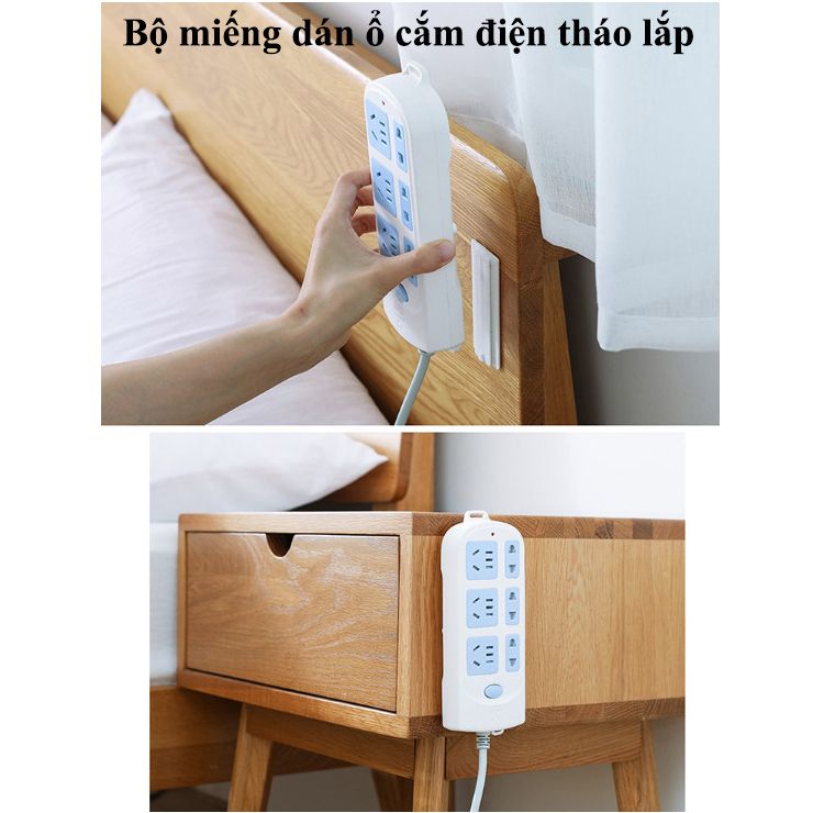 Bộ miếng dán ổ cắm điện tháo lắp, Giá đỡ treo tường thông minh