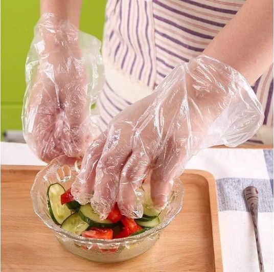 Hộp 200 cái Găng tay nilong dùng 1 lần chế biến thực phẩm