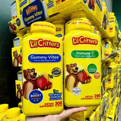 Kẹo dẻo bổ sung Vitamin cho bé L’il Critters Gummy Vites 300 viên / Immune C 290 viên của Mỹ