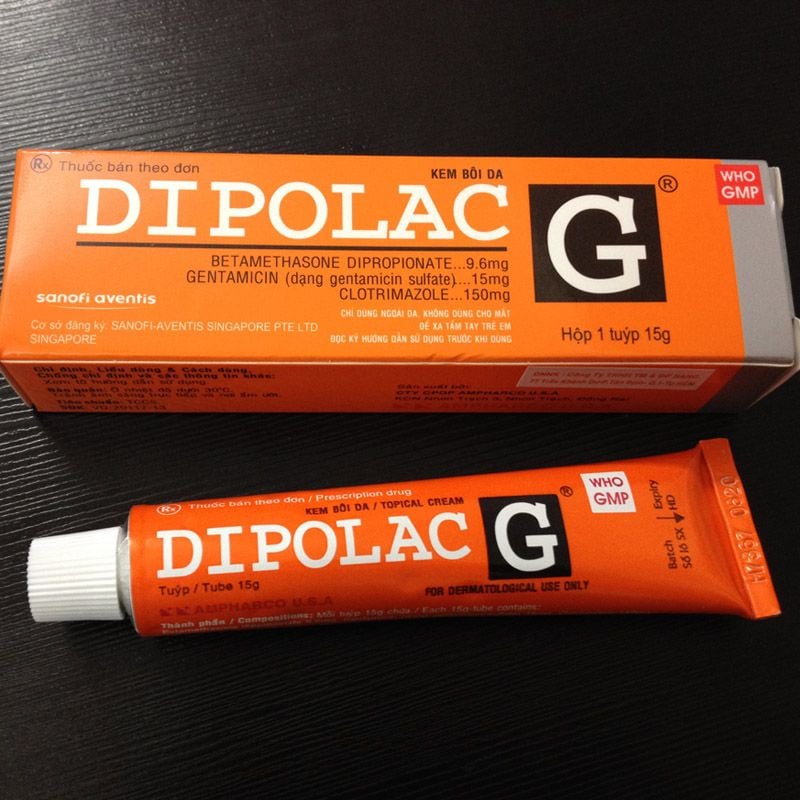Kem bôi da trị nấm Dipolac G 15g
