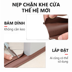 Ron U chân khe cửa cách âm 96 x 5cm - Nẹp chặn cửa thế hệ mới