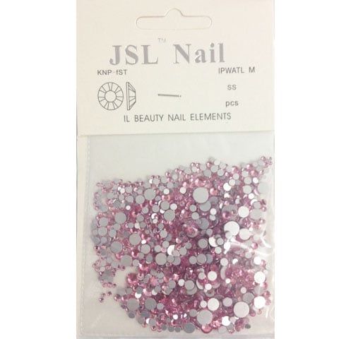 Đá đính Nail round đủ size Hồng