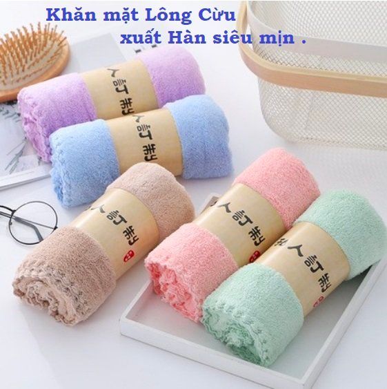 Set 10 cái khăn lông cừu 50 x 30cm đa năng lau bếp rửa mặt quấn đầu