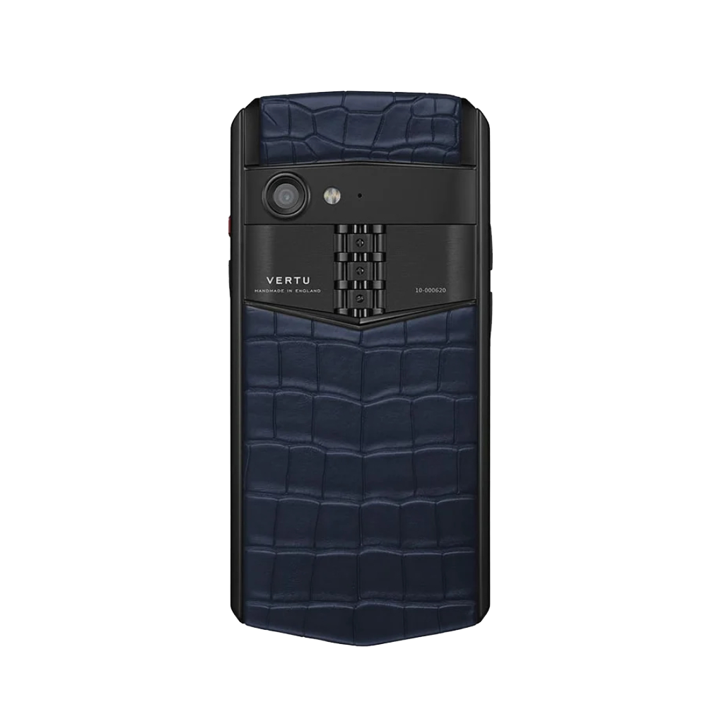 Aster P Gothic Alligator Skin Phone - Navy Blue