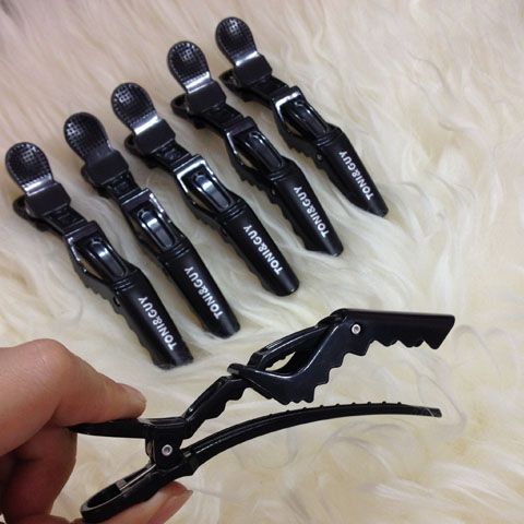 Kẹp tóc, kẹp vịt kim loại Cá sấu ToniGuy 6 cái