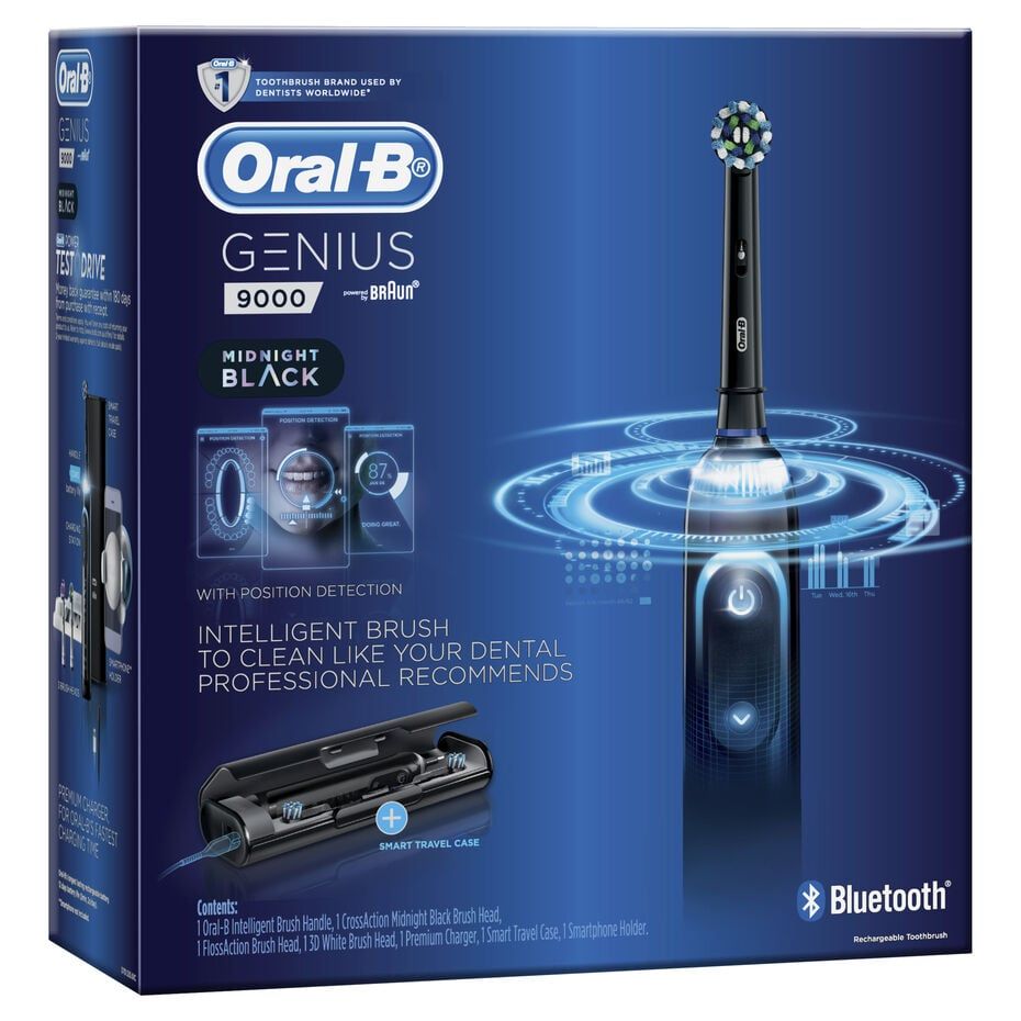 Bàn chải đánh răng điện Oral B Genius 9000 Midnight Black