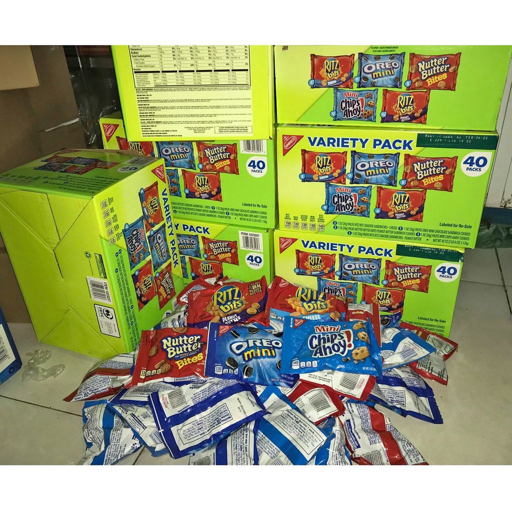 Bánh quy nhân kem Nabisco Classic Mix Variety Pack 5 vị thùng 40 gói 1.12kg của Mỹ