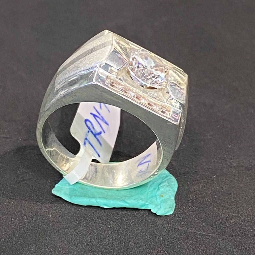 Nhẫn bạc nam 8 li số TRN71