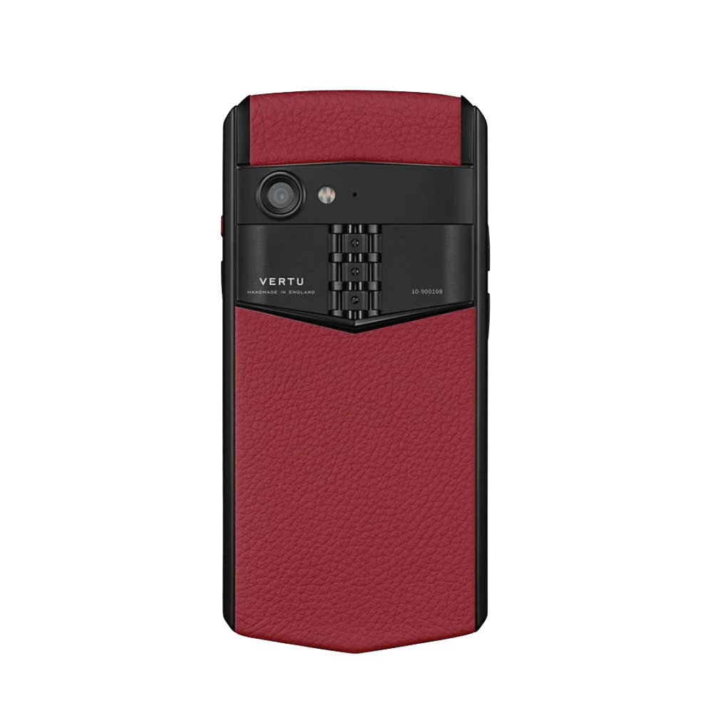 Aster P Gothic Calfskin Phone - Raspberry Red