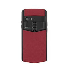 Aster P Gothic Calfskin Phone - Raspberry Red