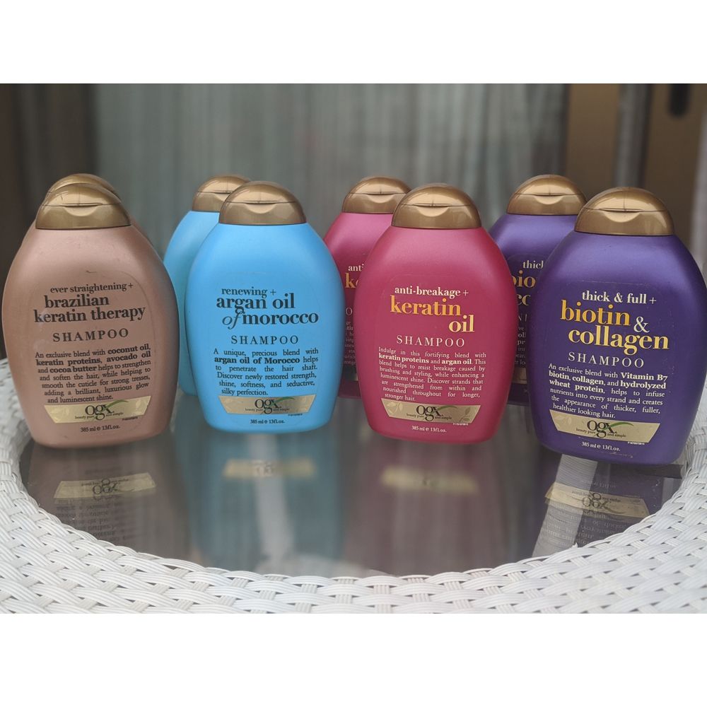 Bộ dầu gội xả OGX 385ml Biotin & Collage/ Argan Oil of Morocco/ Brazilian Keratin Therapy/ Cherry Blossom