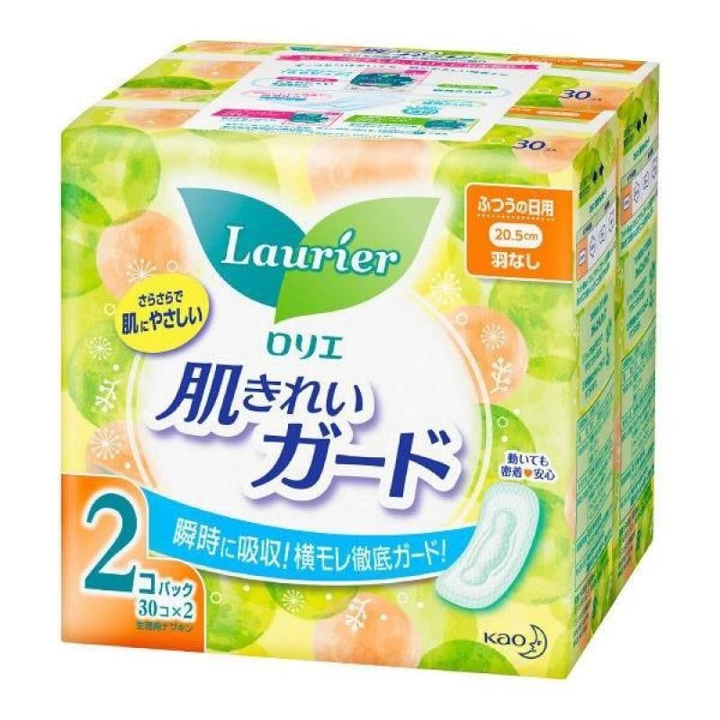 Set 2 gói băng vệ sinh Laurier siêu thấm ban ngày không cánh 60 miếng - Hàng Nhật nội địa