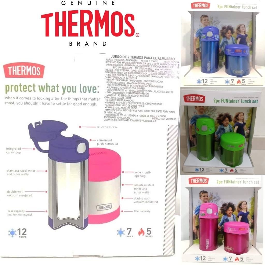 Set bình hộp đựng thức ăn giữ nhiệt cho bé Thermos Funtainer Lunch Set