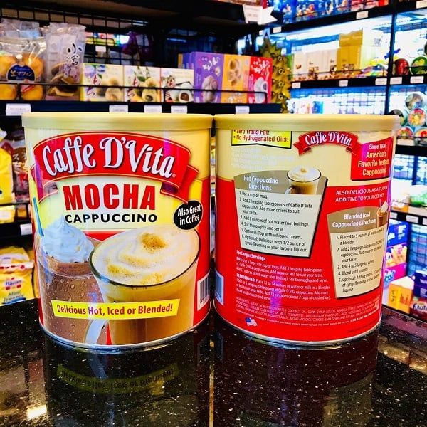 Cafe hòa tan Caffe D’Vita Mocha Cappuccino 1.8kg của Mỹ