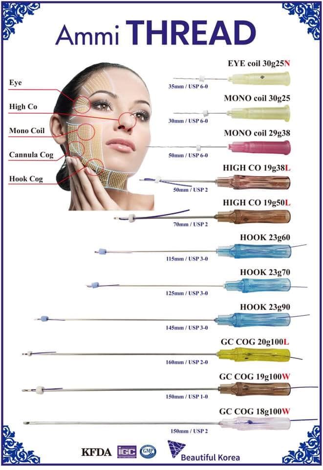 Căng chỉ Collagen Ammi Thread Hàn Quốc – TIẾN THÀNH BEAUTY