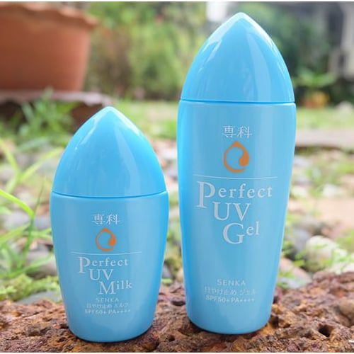 Kem Chống Nắng Senka Perfect UV SPF50/PA++++ Gel 80g / Milk 40ml Nhật