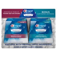 Crest 3DWhite No Slip Whitestrips Dental Whitening Kit 36 miếng dán Răng của Mỹ