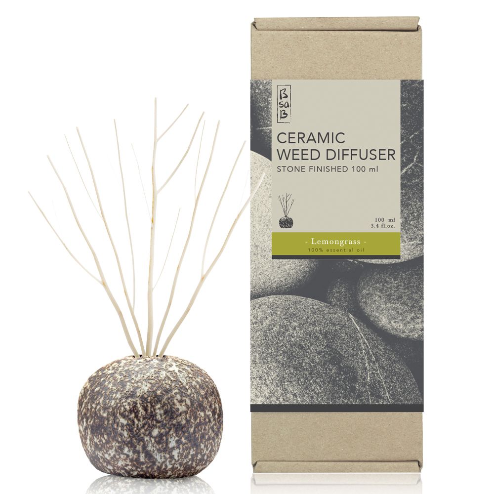 Đá khuếch tán gốm tinh dầu BsaB Ceramic Weed Diffuser Stone Finished 100ml