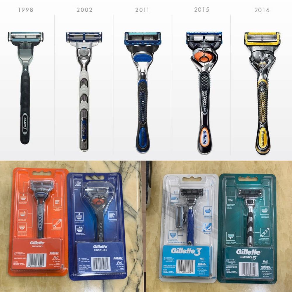 Dao cạo râu Gillette Mach 3, Mach 5