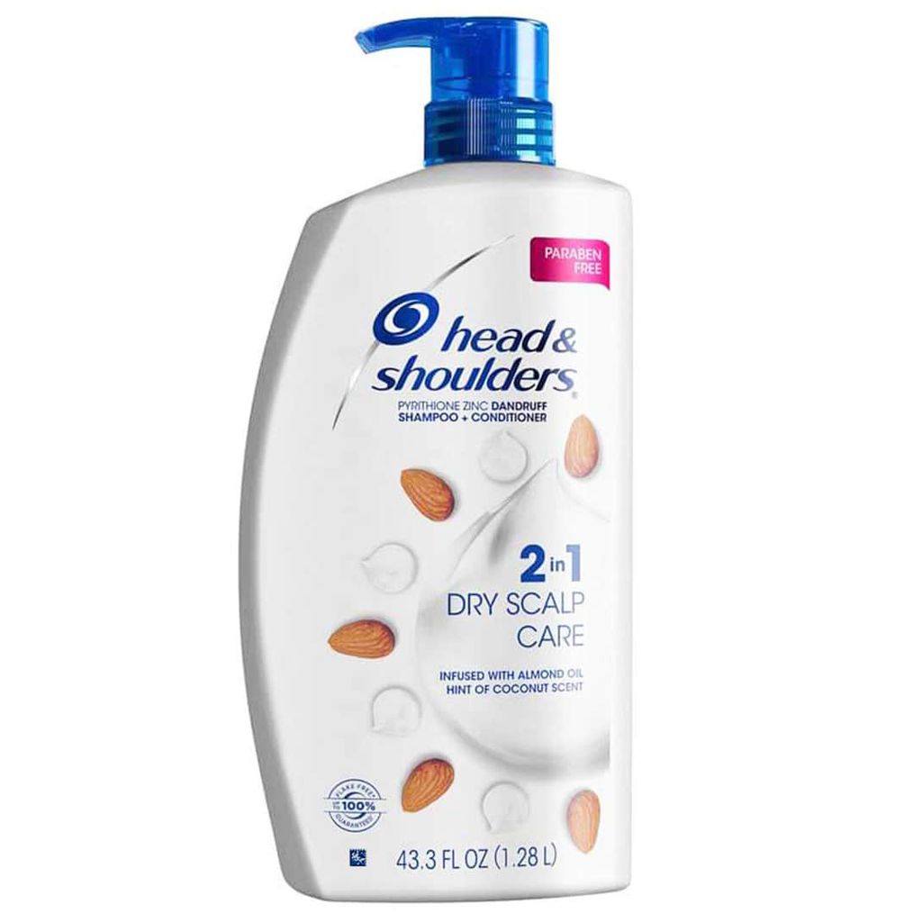 Dầu gội xả trị gàu Head Shoulders Dry Scalp Care 2in1 hạnh nhân 1.28L