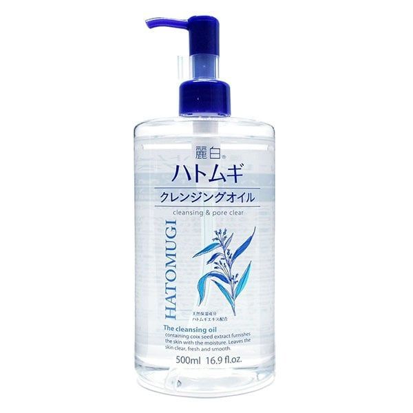 Dầu tẩy trang Dưỡng ẩm Sáng da Hatomugi Cleansing & Pore Clear 500ml