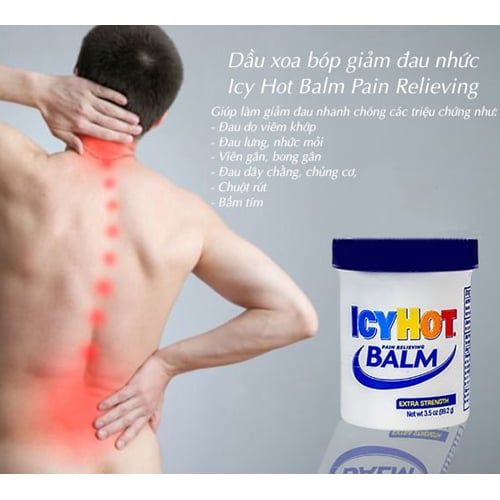 Dầu nóng xoa bóp giảm đau nhức Icy Hot Balm Pain Relieving của Mỹ hũ 99,2g