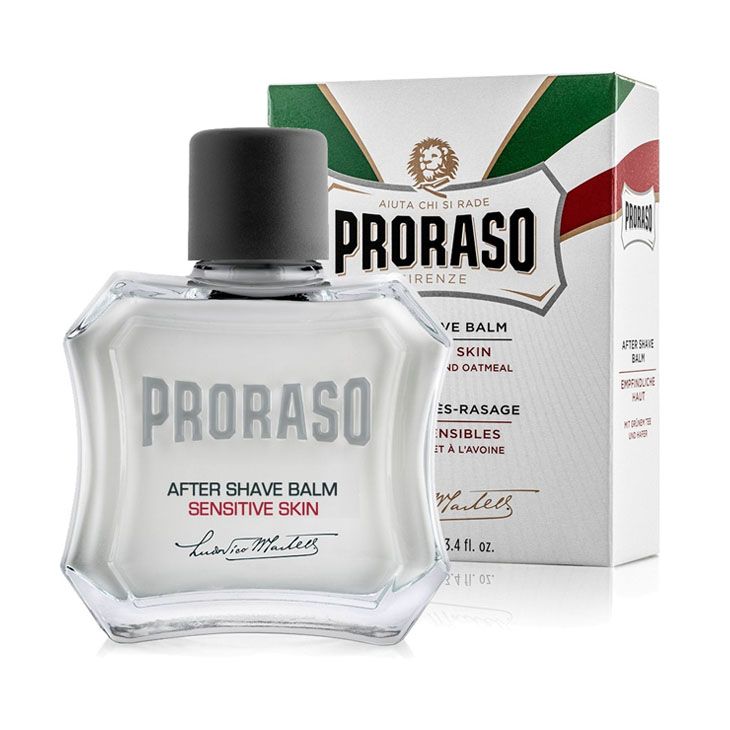 Dưỡng Da Sau Cạo Proraso After Shave Balm Sensitive Green Tea (White) 100ml