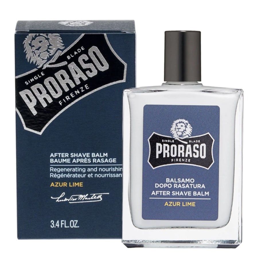 Dưỡng Da Sau Cạo Proraso Aftershave Balm Azur Lime (Acohol Free) 100ml