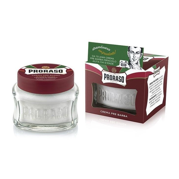 Dưỡng Làm Mềm Râu Proraso Pre-Shave Cream Nourish Sandalwood (Red) 100ml