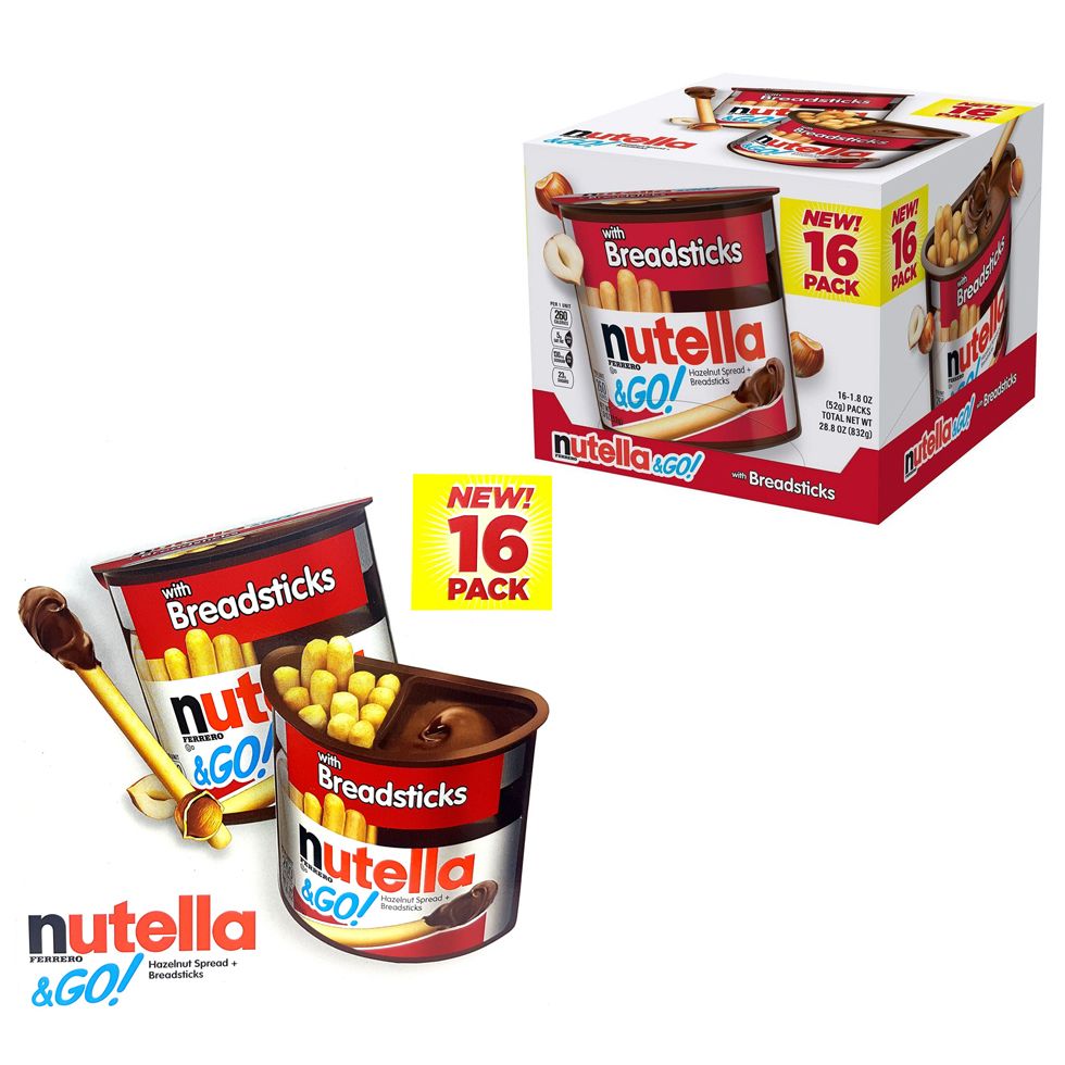 Bánh que chấm chocolate Nutella & Go Breadsticks 832g (Loại 16 gói) của Mỹ
