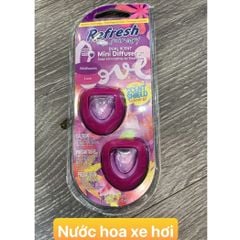 Set mini Nước hoa xe hơi Refresh your Car Wildflowers và Love của Mỹ 6ml