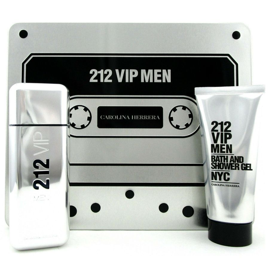 Set bộ nước hoa và gel sữa tắm nam Carolina Herrera 212 VIP Men Edt 100ml