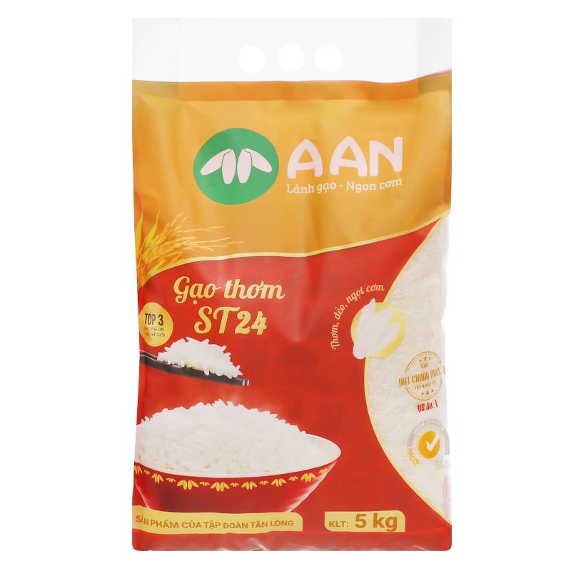 Gạo thơm A An ST24 (Bao 5 kg)