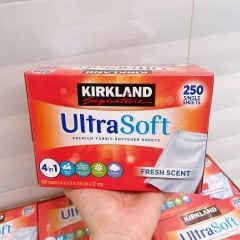 Giấy thơm quần áo Kirkland Ultra Soft Premium Fabric Softener Sheets Fresh Scent 1 hộp 250 tờ của Mỹ