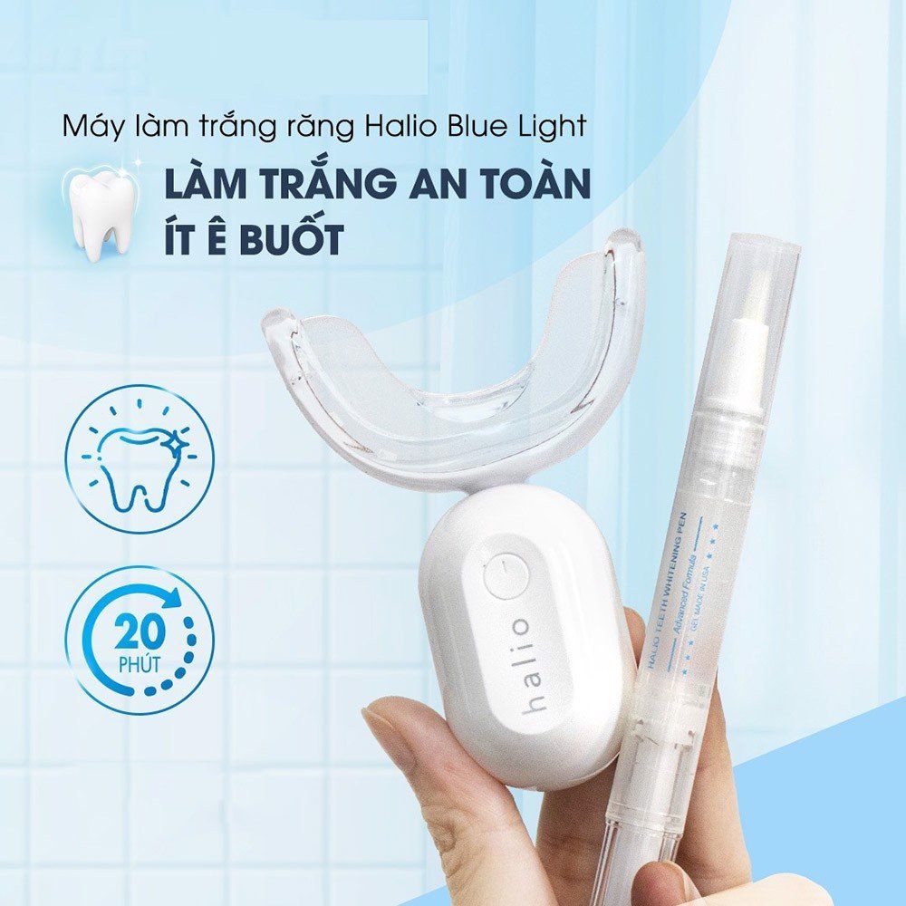 Máy tẩy trắng răng Halio Blue Light Professional Teeth Whitening Enhancer (kèm Bút tẩy trắng)