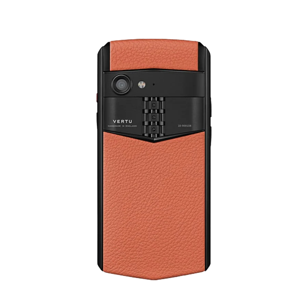 Aster P Gothic Calf Leather Phone - Dawning Orange